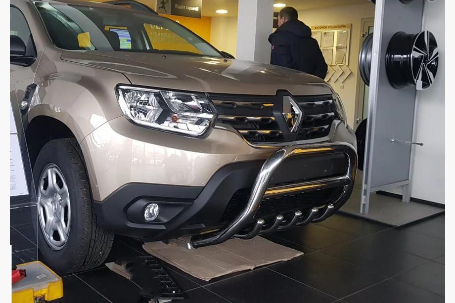 Renault Duster 2018-2024 Bull bar without logo WT003 (stainless steel) Photo 15