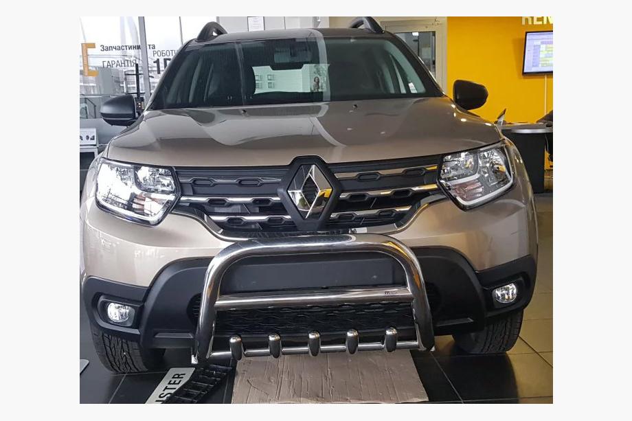 Renault Duster 2018-2024 Bull bar without logo WT003 (stainless steel) Photo 14