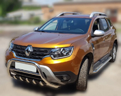 Dacia Duster 2018-2024 Bull bar without logo WT003 (stainless steel) photo 7