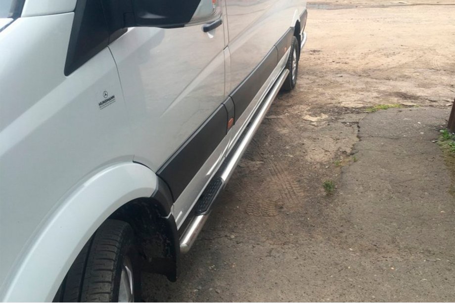 Mercedes Sprinter W907/W910 2018- Side Pipes (2 pcs, Stainless Steel) Photo 3