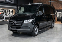 Mercedes Sprinter W907/W910 2018- Side Steps Allmond Black (2 pcs, Aluminum) photo 1