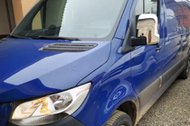 Mercedes Sprinter W907/W910 2018- Mirror Covers (2 pcs, Stainless Steel) photo 3