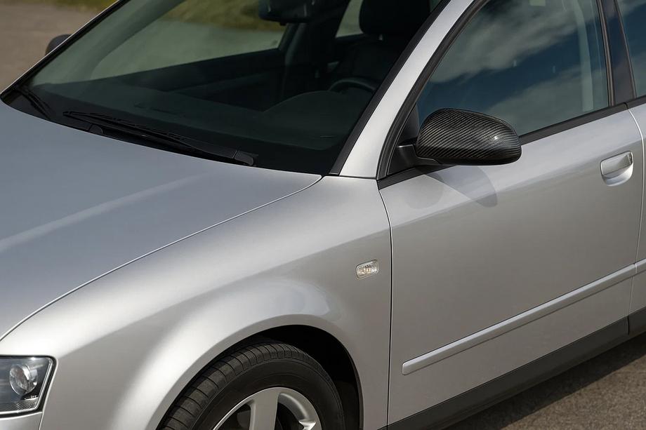 Audi A4 B6 2000-2004 Mirror Covers (2 pcs, Carbon) Image