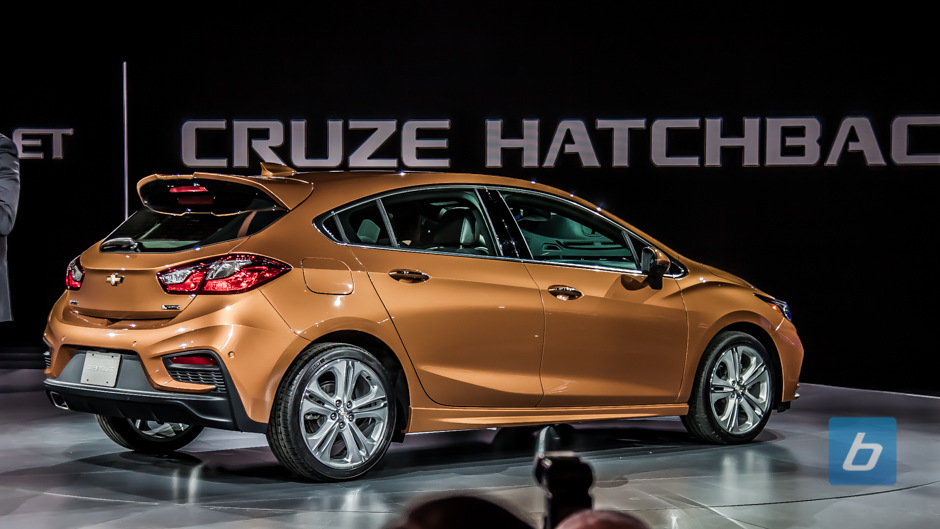 The hatchback of the second generation Chevrolet Cruze