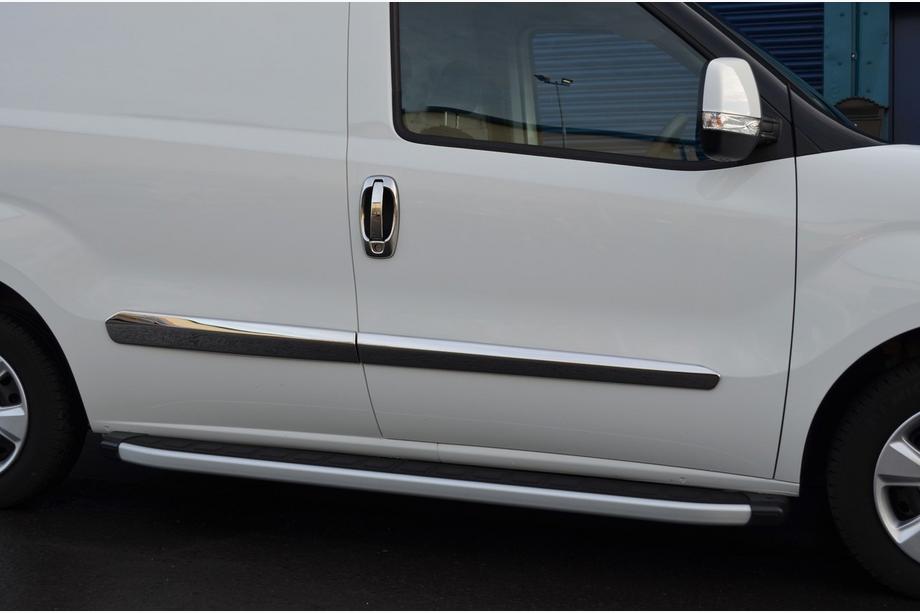 Opel Combo 2012-2018 Chrome Door Handle Covers and Trims (8 pcs, Stainless Steel) OmsaLine - Italian Stainless Steel Photo 2