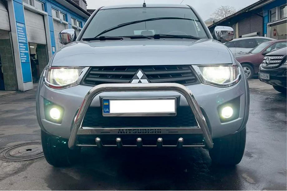 Mitsubishi L200 2006-2015 Bull Bar WT004 Stainless Steel Photo 1