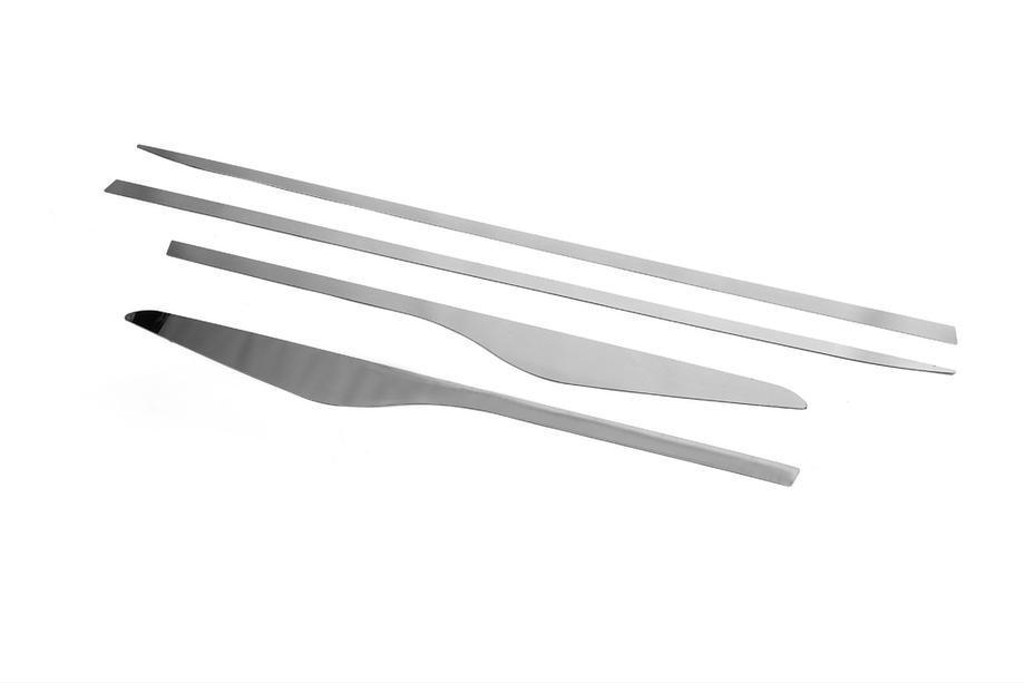 Renault Clio IV 2012-2019 Straight door moldings (4 pcs, stainless steel) Photo 4