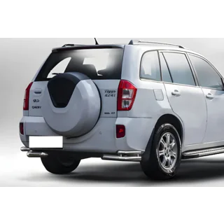 Rear double corner bars AK003-double (2 pcs, stainless steel) Chery Tiggo 3 2005- photo 1