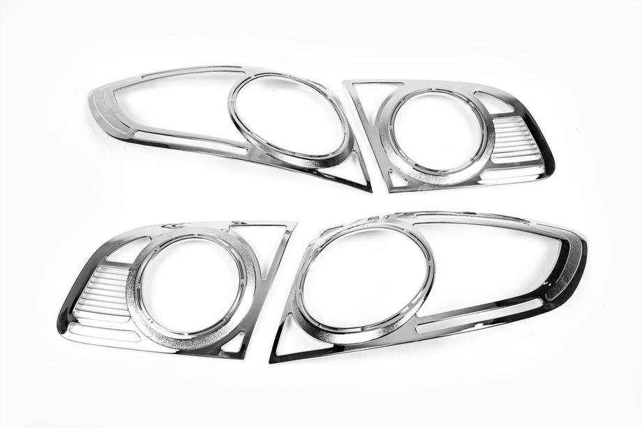 Hyundai Santa Fe 2 2006-2012 Chrome Tail Light Covers (2 pcs, plastic) Photo 2