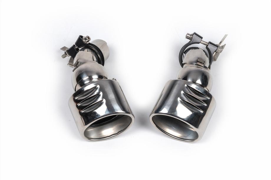 Mercedes E-class W211 2002-2009 Exhaust Tips V2 (2 pcs) Photo 3