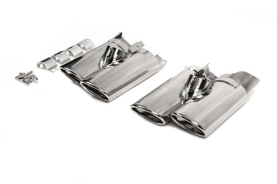 Mercedes S-class W220 1998-2005 Exhaust Tips V2 (2 pcs) Photo 1