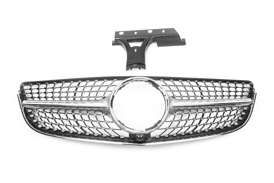 Mercedes E-class coupe C207 2010-2017 Front Grille (2014-2016, Diamond Silver) Photo 2
