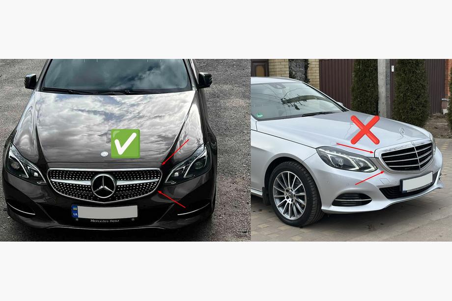 Mercedes E-class W212 2009-2016 Front Grille Diamond Black (for Avantgarde and AMG-Line, 2013-2016) Photo 6