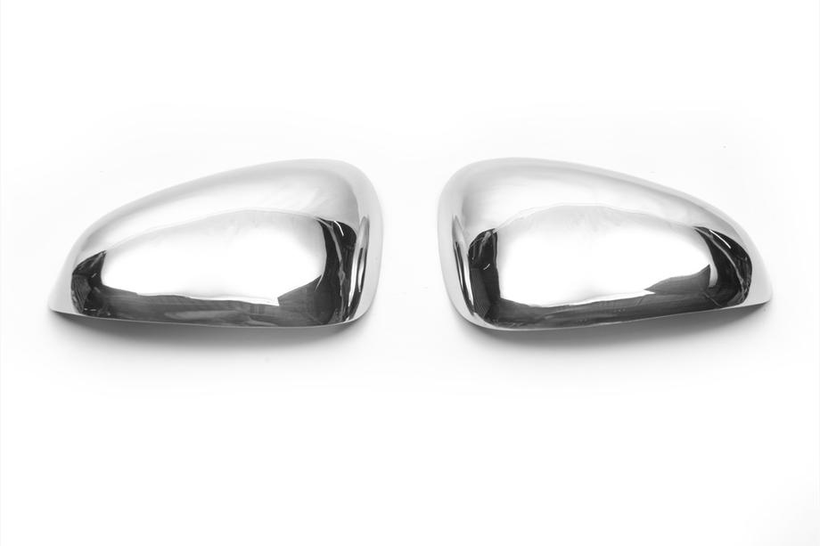 Seat Leon 2005-2012 Chrome mirror covers (2005-2010, 2 pcs, stainless steel) OmsaLine - ABS Plastic Photo 3