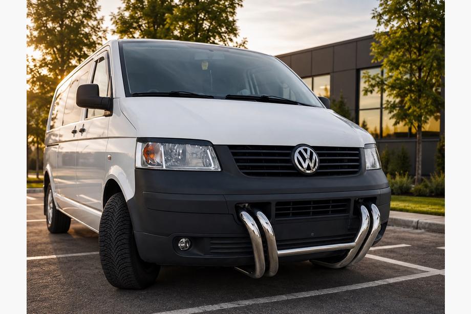 Volkswagen T5 Transporter 2003-2010 Bull Bar ST006-03 Grille (Stainless Steel) Image