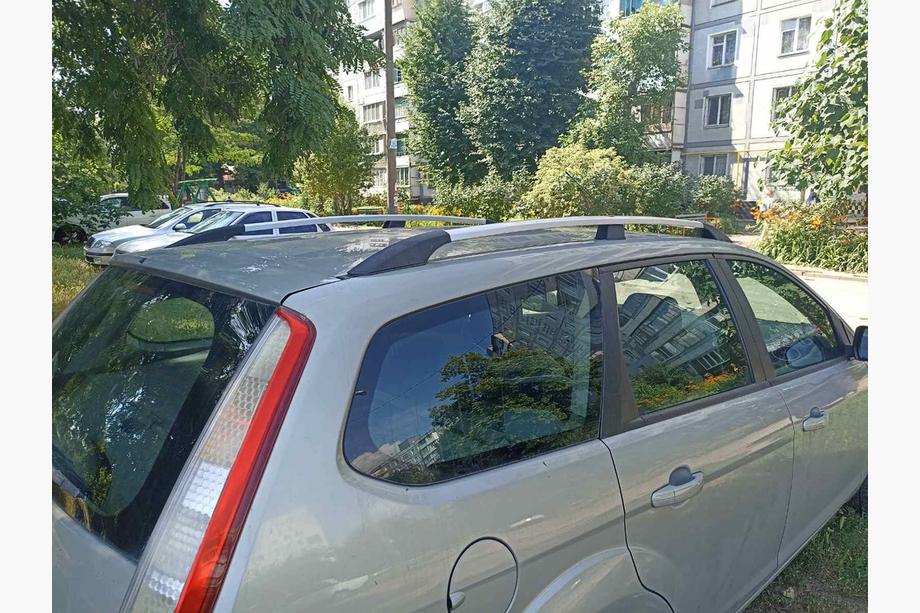 Ford Focus II 2005-2008 Aluminum Roof Rails (Caravan, Chrome) Photo 5