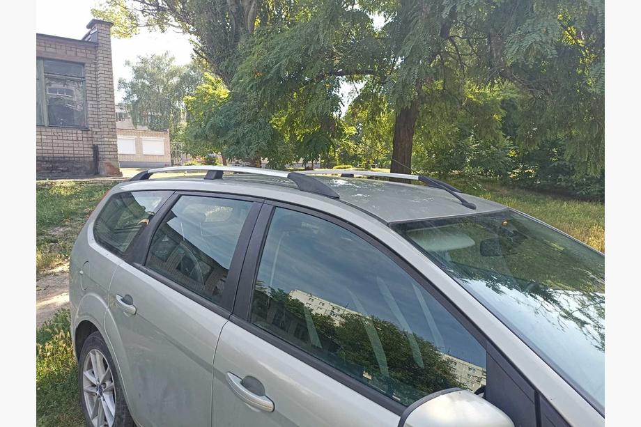 Ford Focus II 2005-2008 Aluminum Roof Rails (Caravan, Chrome) Photo 6