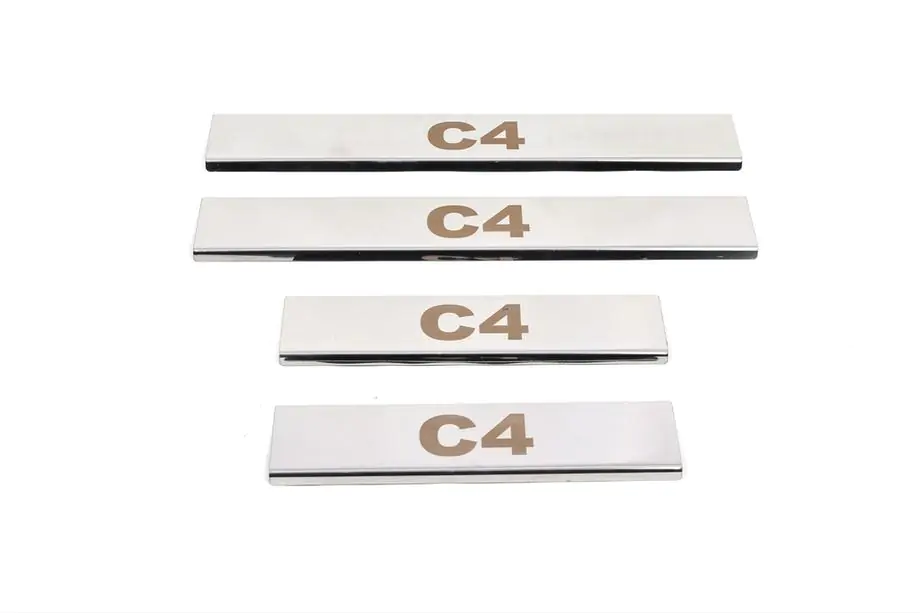 Citroen C-4 2010-2018 Carmos Door Sill Protectors (4 pcs, Stainless Steel) Photo 3