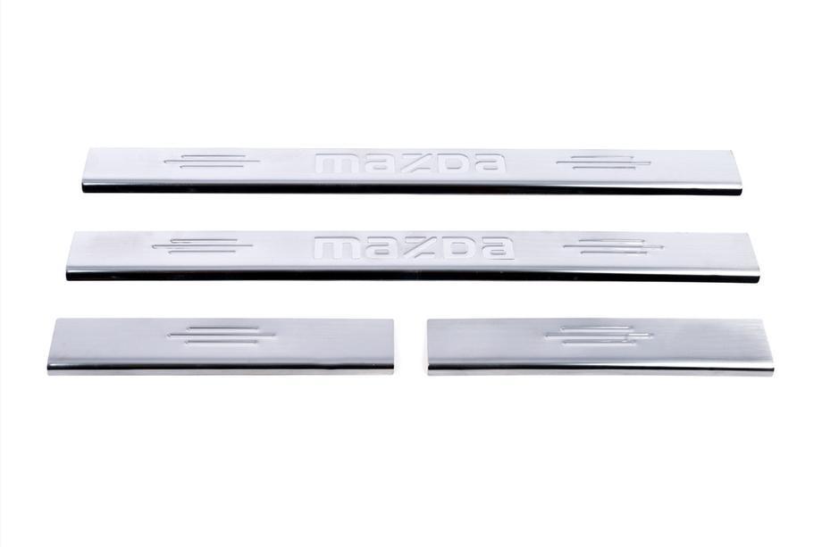 Mazda 3 2003-2009 Door Sill Cover Carmos (Stainless Steel) V-1 Image