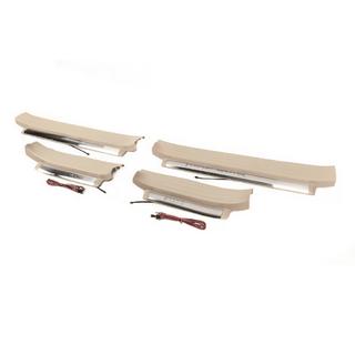 Illuminated door sills (beige) Toyota Land Cruiser Prado 150 2009-2023 photo 2