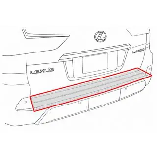 Rear bumper insert with chrome (2016+) Lexus LX570/450d 2008-2022 photo 4