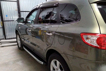 Hyundai Santa Fe 2 2006-2012 Side Steps Fullmond (2 pcs, aluminum) photo 2