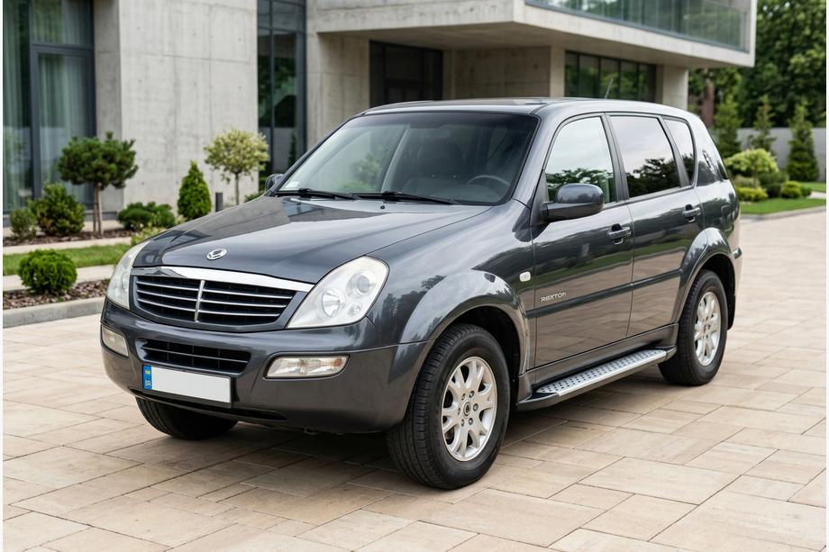 SsangYong Rexton I 2001-2017 Side Steps Allmond Grey (2 pcs, Aluminum) Image