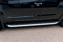 Volkswagen Amarok 2010-2022 Side Steps Fullmond Grey (2 pcs, aluminum) photo 2