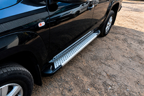 Volkswagen Amarok 2010-2022 Side Steps Allmond Grey (2 pcs, Aluminum) photo 1