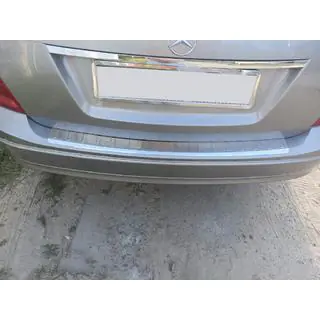 Rear bumper protector (SW, gloss, stainless steel) photo 1
