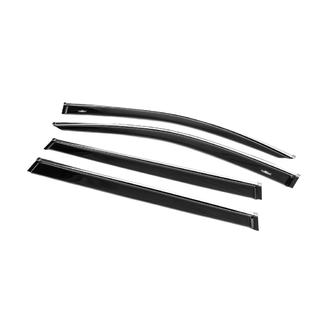 Window deflectors with chrome trim (4 pcs, HIC) photo 2