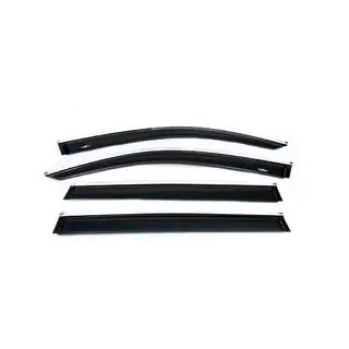 Window deflectors with chrome trim (4 pcs, HIC) photo 1