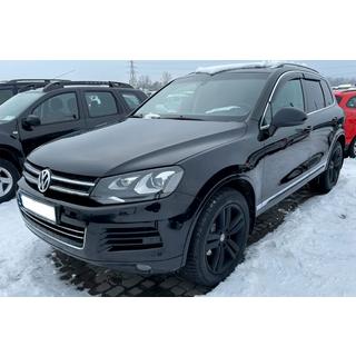 Window deflectors with chrome trim (4 pcs, HIC) Volkswagen Touareg 2010-2018 photo 4