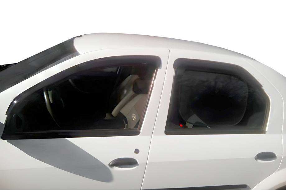 Dacia Logan I 2008-2012 Window Deflectors (4 pcs, HIC) Photo 1