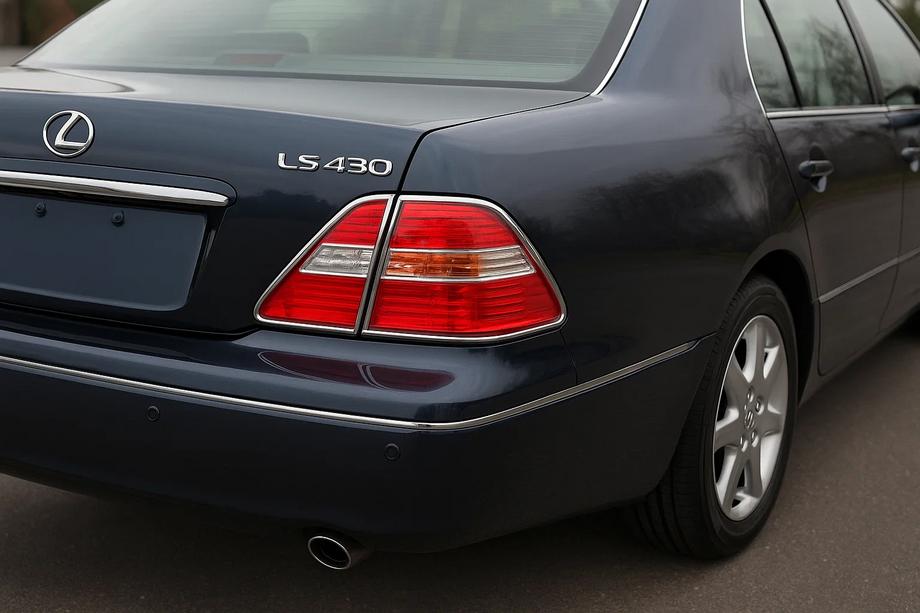 Lexus LS 2001-2006 Chrome Tail Light Covers (2 pcs, plastic) Image