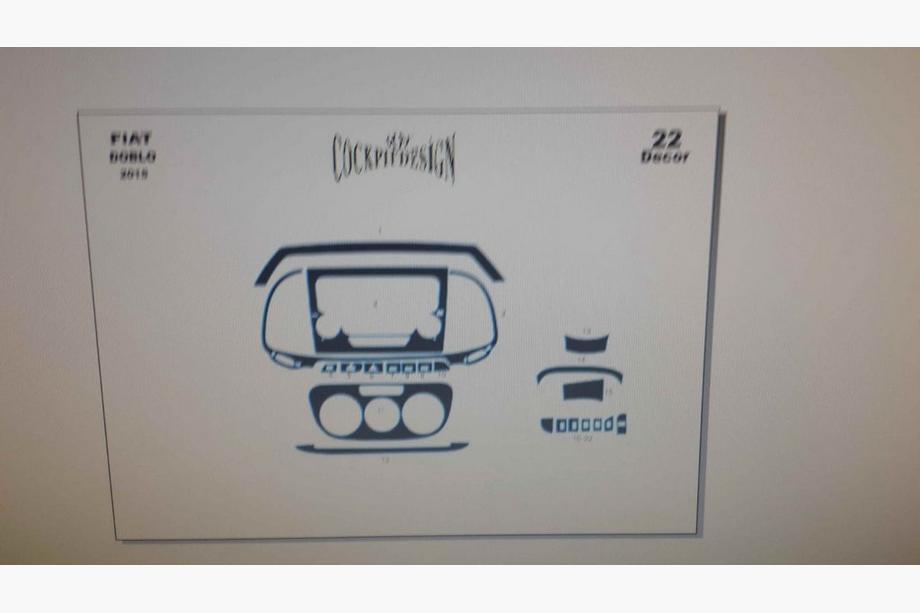 Fiat Doblo II 2010-2022 Dashboard Trim Covers (2015+) Photo 3