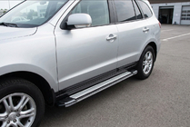 Hyundai Santa Fe 2 2006-2012 Side Steps Rainbow (2 pcs, aluminum) photo 1