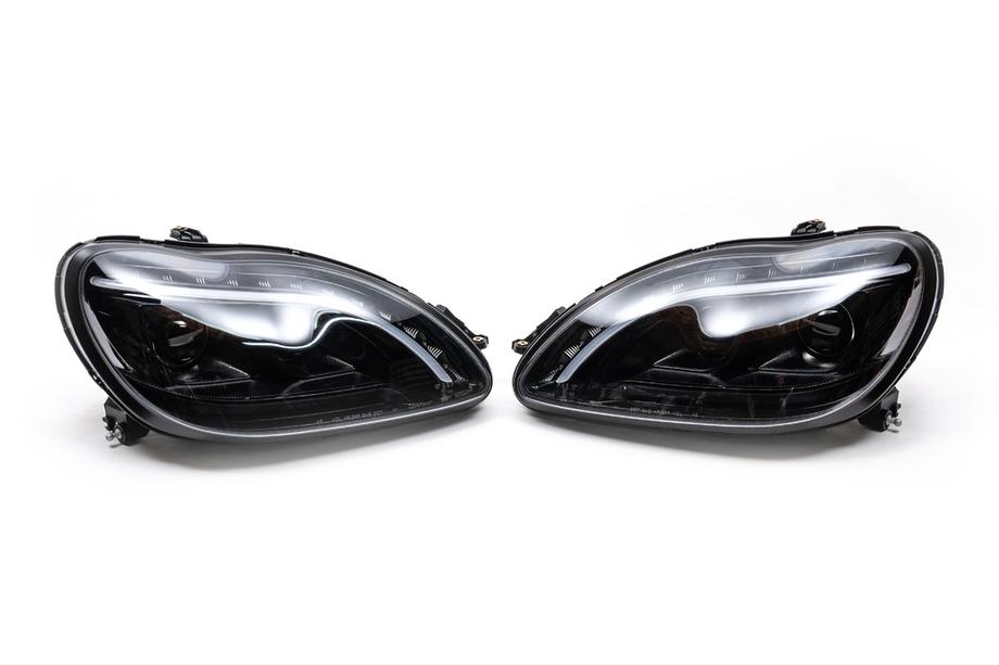 Mercedes S-class W220 1998-2005 Front headlights with LED daytime running lights (2 pcs) Photo 5