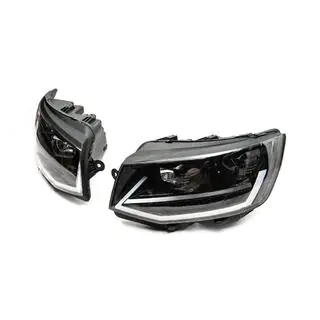 Front headlights with LED daytime running lights Black (2015-2019, 2 pcs) photo 4