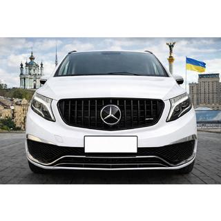 Front Grille GT Panamericana Black (2014-2019 for V-class) Mercedes Vito/V-class W447 2014- photo 1