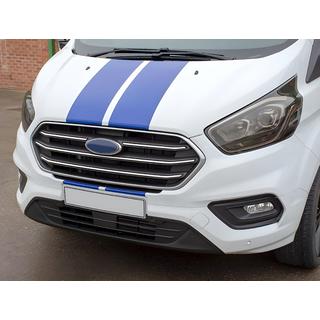 Chrome Grille Covers 2018+ (4 pcs, Stainless Steel) Ford Custom 2013-2022 photo 1