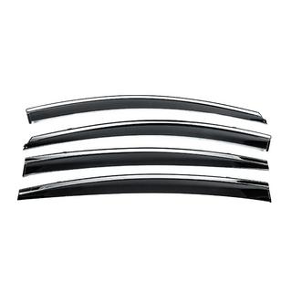 Window deflectors with chrome trim (4 pcs, Niken) photo 3