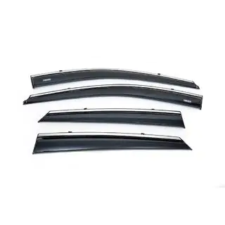 Window deflectors with chrome trim (4 pcs, Niken) photo 2
