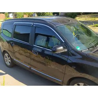 Window deflectors with chrome trim (4 pcs, Niken) photo 1