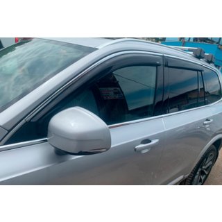 Window deflectors with chrome strip (4 pcs, HIC) Volvo XC90 2015- photo 1