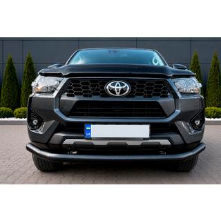 Front bumper guard Texas for 2020+ (76mm, black) photo 4