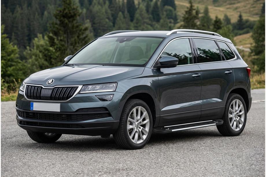 Skoda Karoq 2018- Side Steps RedLine Black (2 pcs, Aluminum) Image
