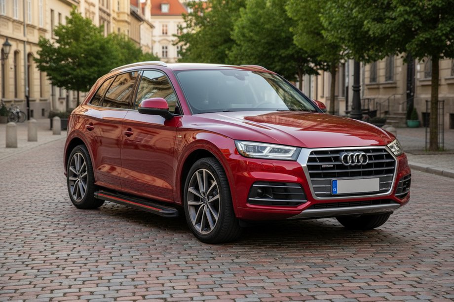 Audi Q5 2017-2025 Side Steps Maya Red (2 pcs, Aluminum) Photo 1