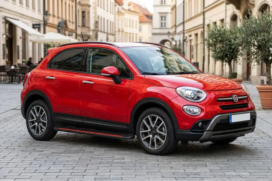 Fiat 500X 2014-2024 Side Steps Maya Red (2 pcs, Aluminum) Image