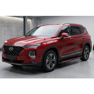 Side Steps Maya Red (2 pcs, Aluminum) Hyundai Santa Fe 4 2018-2023 photo 1